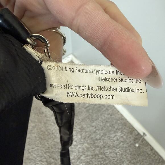 Vintage 2004 Betty Boop Shoulder Bag Purse Y2K Retro Grunge Rare 2000s Black - Picture 10 of 10